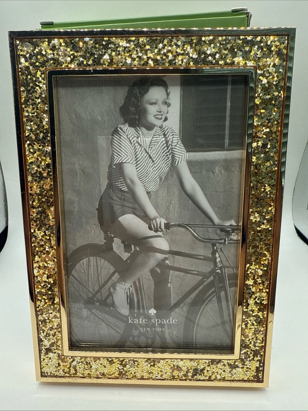kate spade x lenox Gold Glitter Frame with Metallic Trim